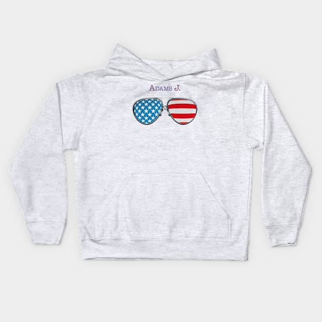 USA GLASSES JOHN ADAMS Kids Hoodie by SAMELVES